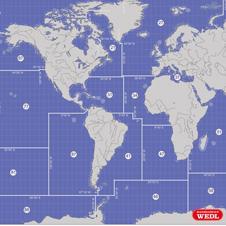 Fischfanggebiete Weltkarte