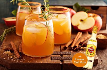 Apfel-Grapefruit Punsch mit Havana Rum