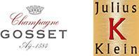 Gosset und Julius Klein Logo Wein Partner Wedl Gosset und Julius Klein Logo Wein Partner Wedl