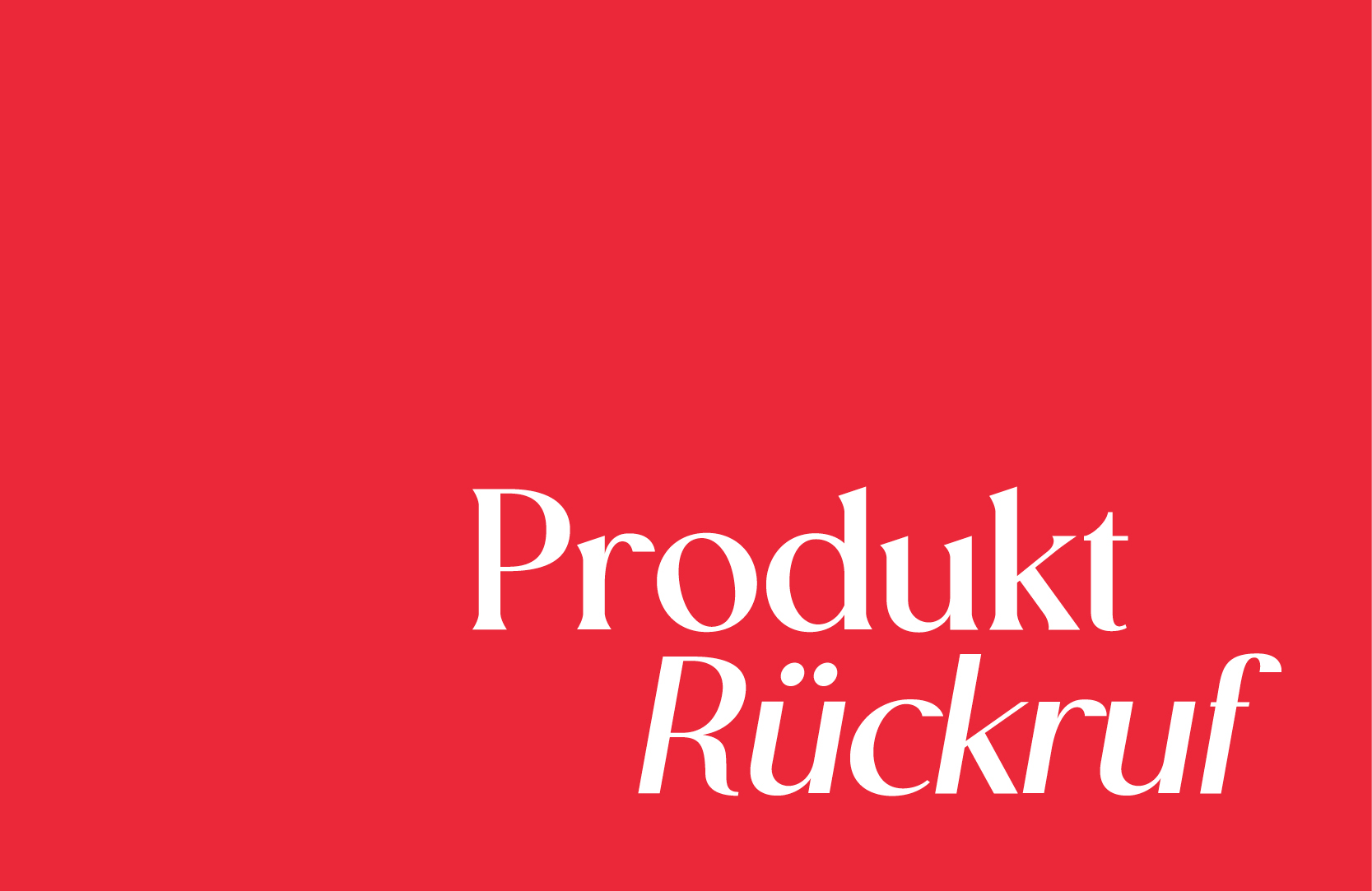Produktrückruf